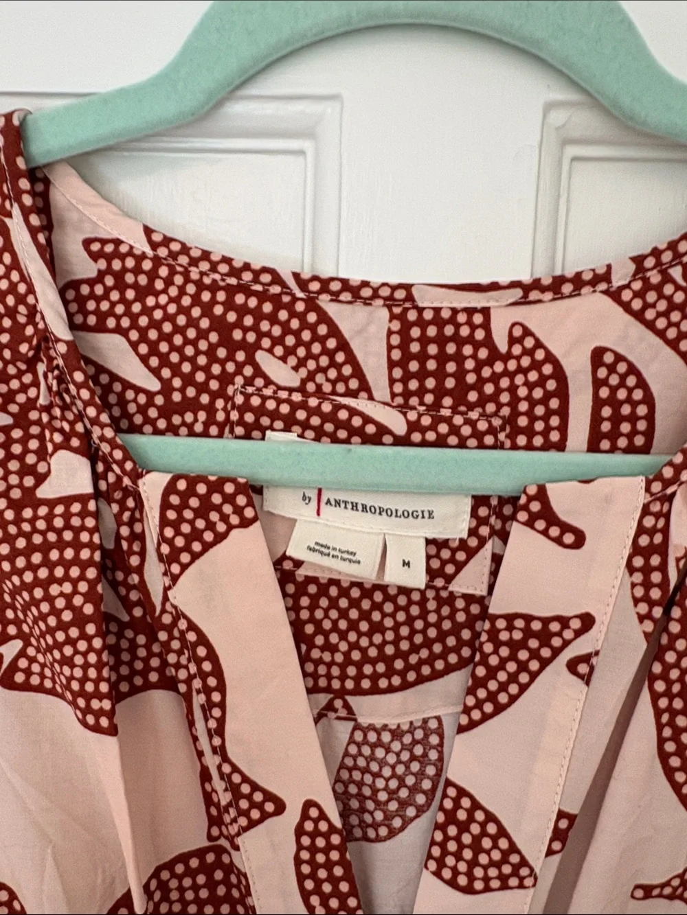 Anthropologie-Somerset Tiered Maxi Dress, Neutral / Rust Dotted Floral print - Picture 2 of 5
